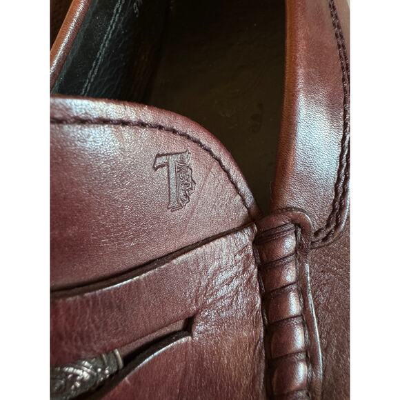 Tod\'s Men\'s Burgundy Leather Penny Driving Loafers main image 7
